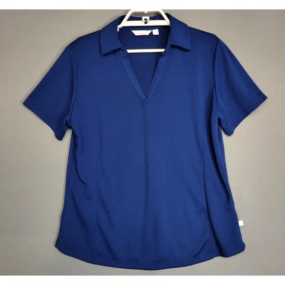 Lady Hagen Tops Lady Hagen Golf Polo Top Womens L Blue Vneck